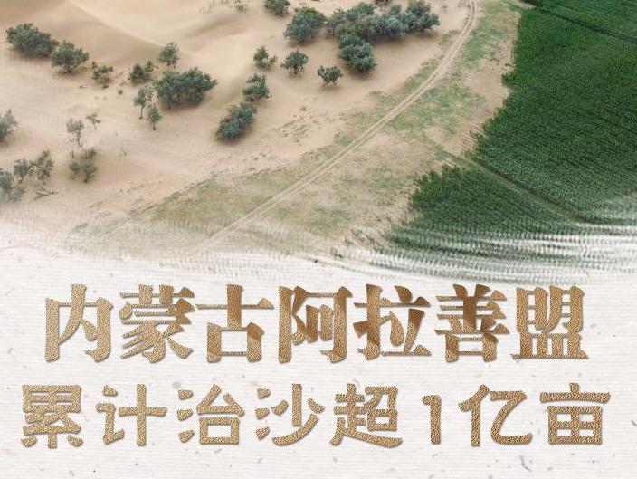 内蒙古阿拉善盟累计治沙超1亿亩