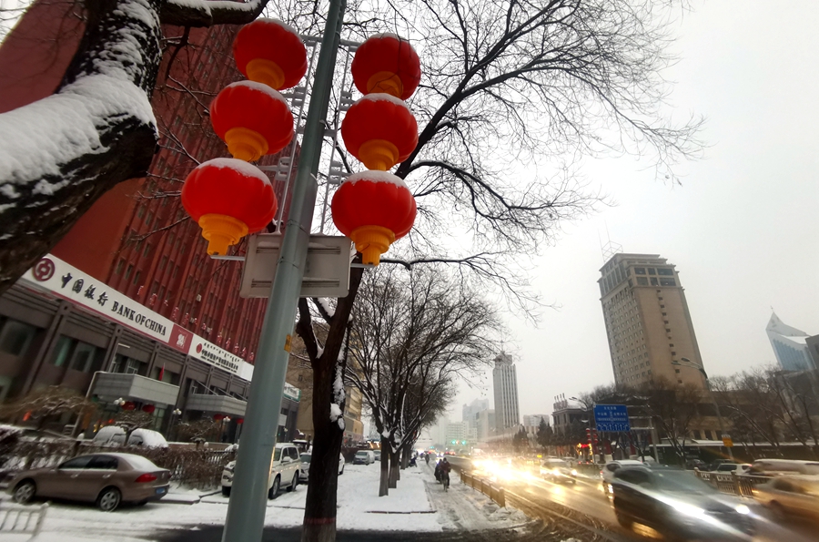 春雪正在下！从夜间到白天