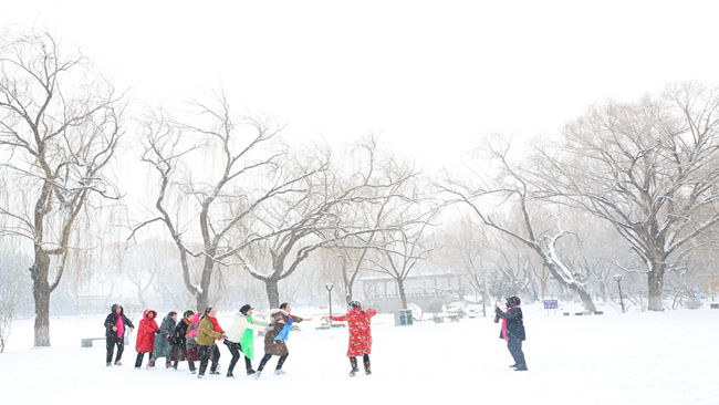 春雪满青城 雪中欢乐多